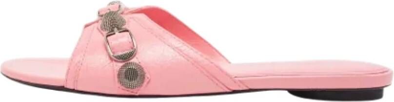 Balenciaga Vintage Pre-owned Leather flats Pink Dames