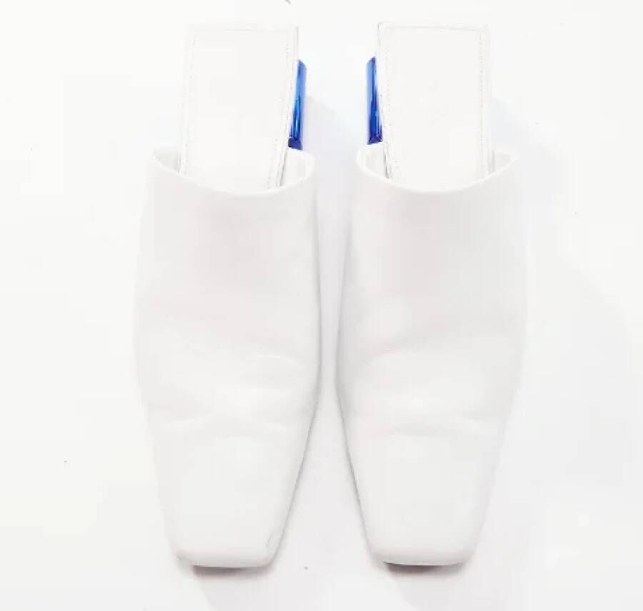 Balenciaga Vintage Pre-owned Leather mules White Dames