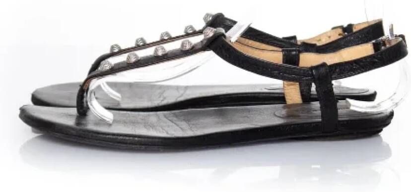 Balenciaga Vintage Pre-owned Leather sandals Black Dames