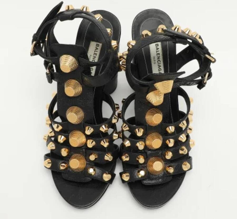 Balenciaga Vintage Pre-owned Leather sandals Black Dames