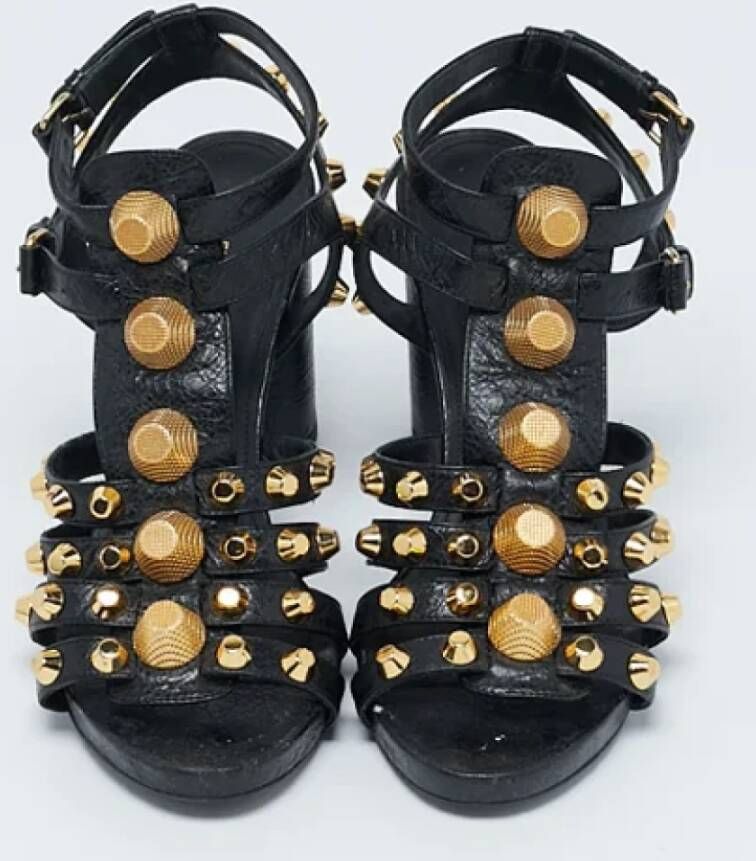 Balenciaga Vintage Pre-owned Leather sandals Black Dames