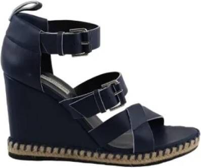 Balenciaga Vintage Pre-owned Leather sandals Blue Dames