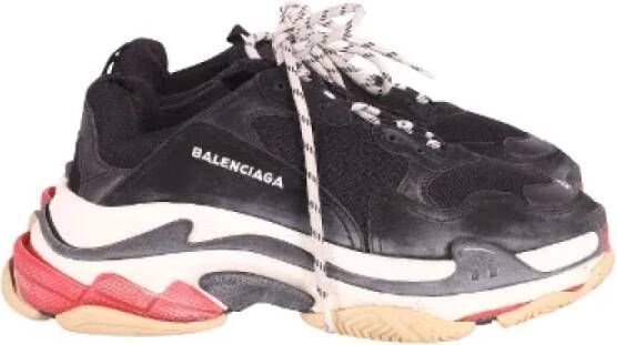 Balenciaga Vintage Pre-owned Leather sneakers Black Dames