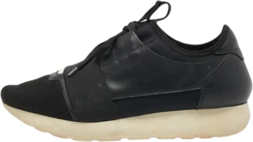 Balenciaga Vintage Pre-owned Leather sneakers Black Dames