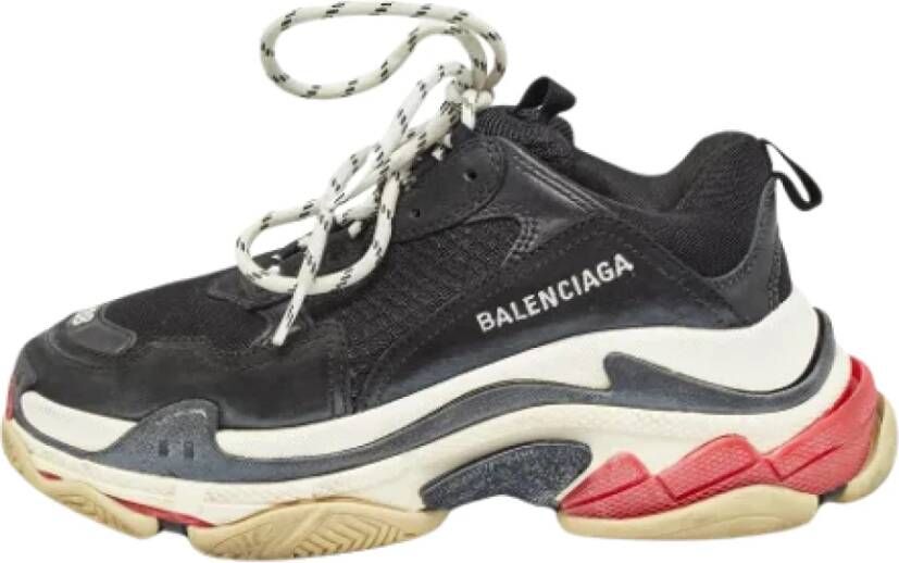 Balenciaga Vintage Pre-owned Leather sneakers Black Dames