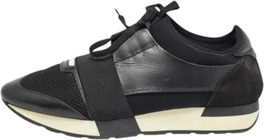 Balenciaga Vintage Pre-owned Leather sneakers Black Dames