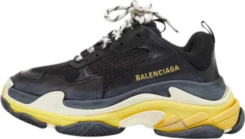 Balenciaga Vintage Pre-owned Leather sneakers Black Dames