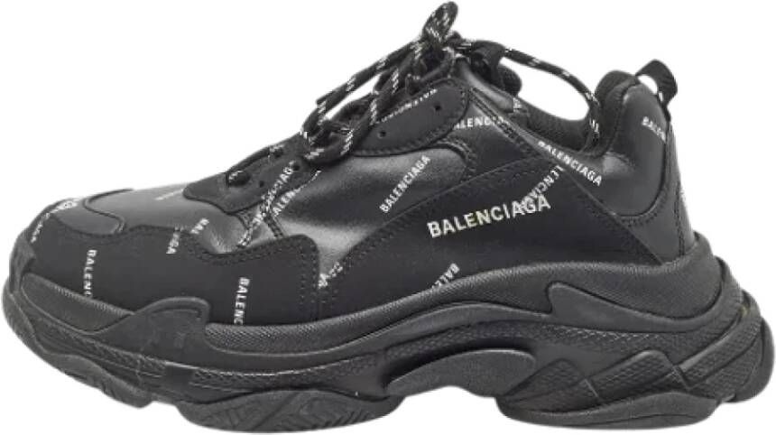 Balenciaga Vintage Pre-owned Leather sneakers Black Heren