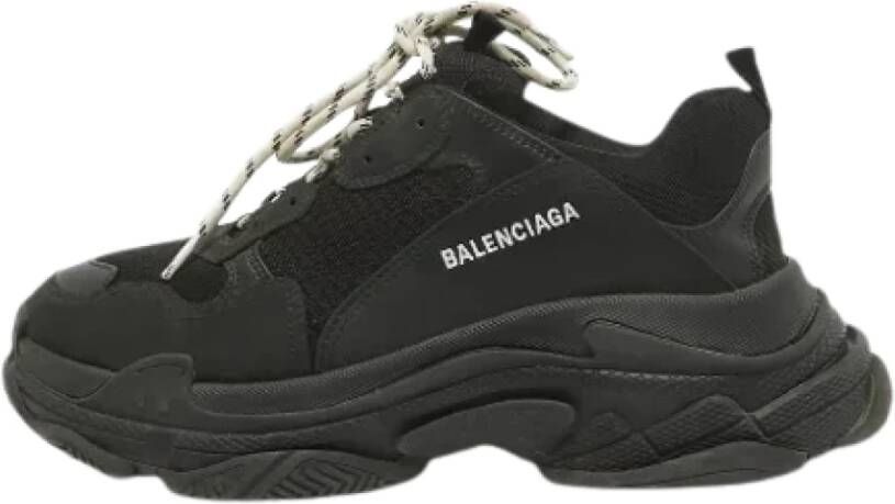 Balenciaga Vintage Pre-owned Leather sneakers Black Heren