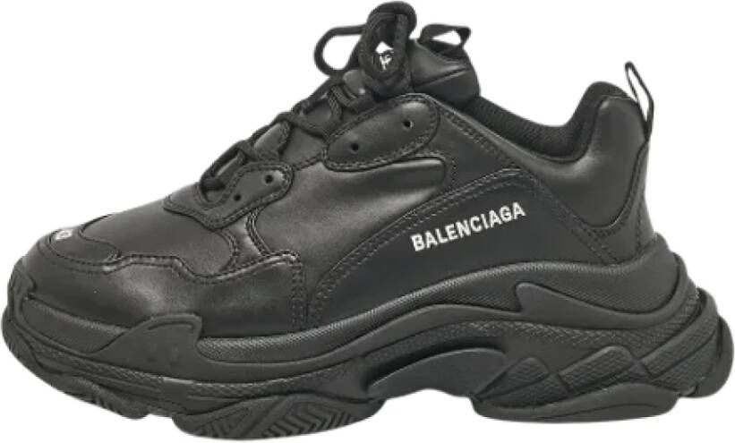 Balenciaga Vintage Pre-owned Leather sneakers Black Heren