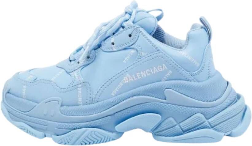 Balenciaga Vintage Pre-owned Leather sneakers Blue Dames