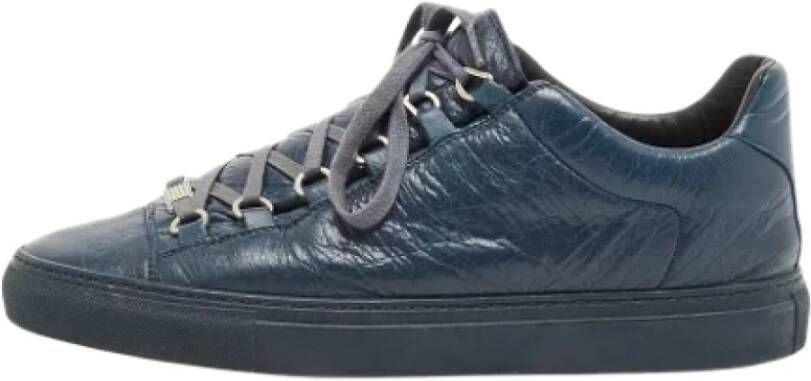 Balenciaga Vintage Pre-owned Leather sneakers Blue Heren