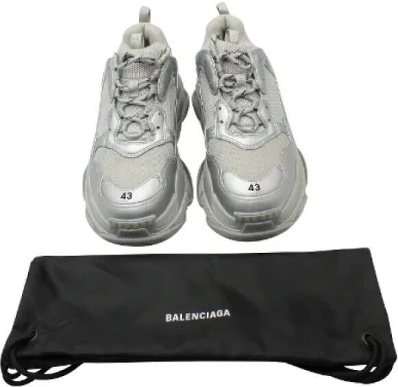 Balenciaga Vintage Pre-owned Leather sneakers Gray Dames