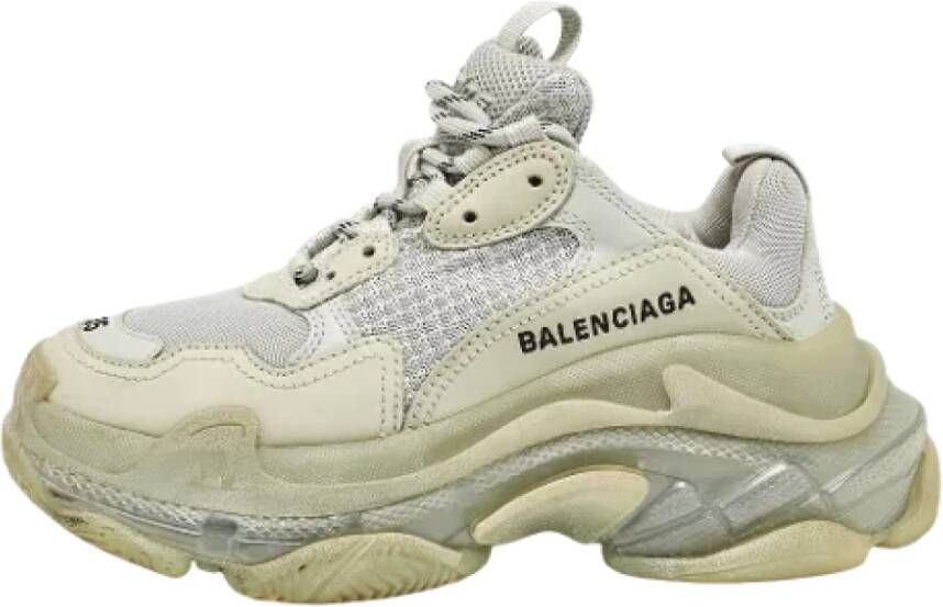 Balenciaga Vintage Pre-owned Leather sneakers Gray Dames