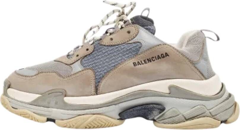 Balenciaga Vintage Pre-owned Leather sneakers Gray Heren