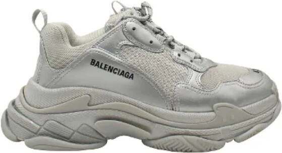 Balenciaga Vintage Pre-owned Leather sneakers Gray Heren