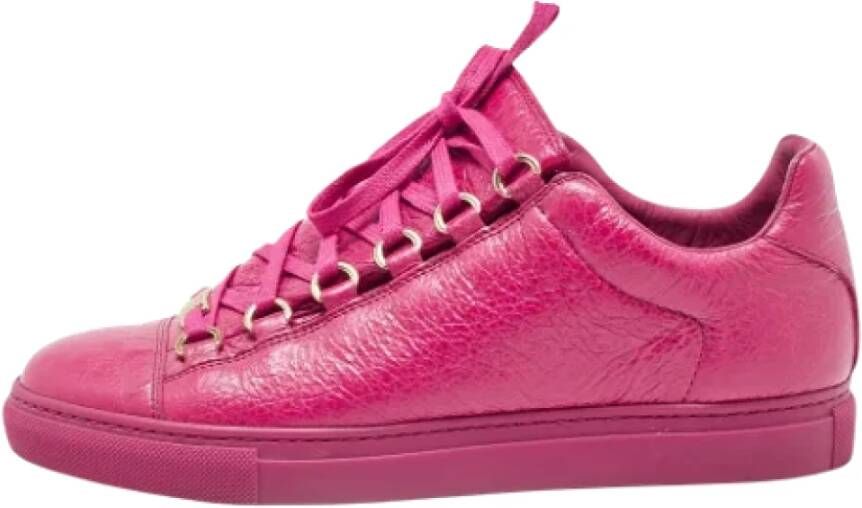 Balenciaga Vintage Pre-owned Leather sneakers Pink Dames