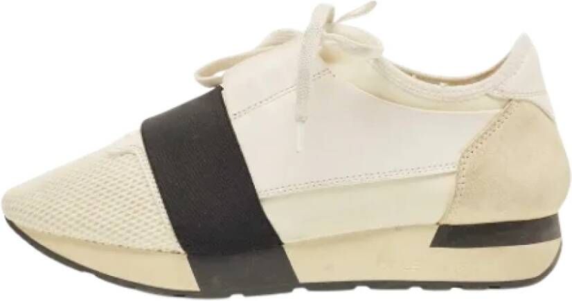 Balenciaga Vintage Pre-owned Leather sneakers White Dames