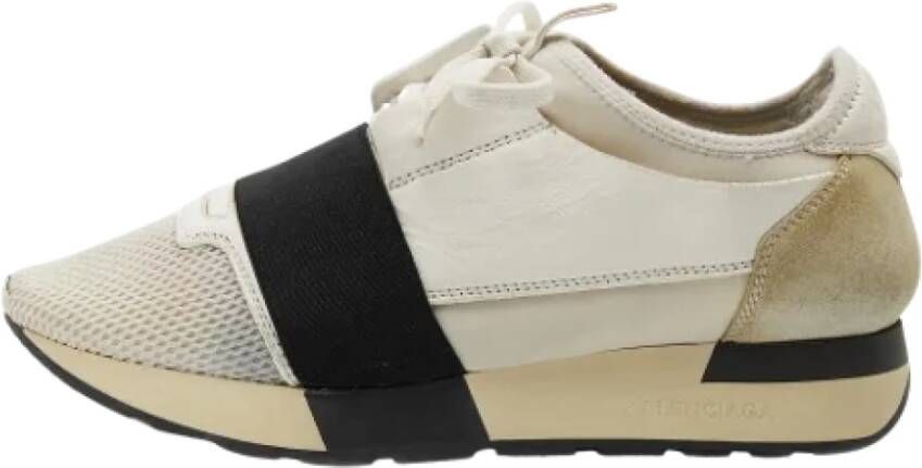 Balenciaga Vintage Pre-owned Leather sneakers White Dames