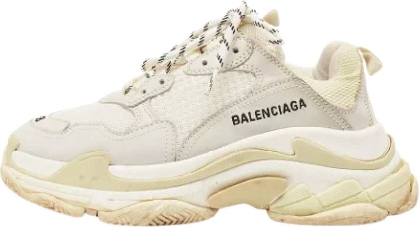 Balenciaga Vintage Pre-owned Leather sneakers White Dames