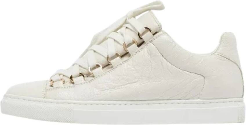 Balenciaga Vintage Pre-owned Leather sneakers White Dames