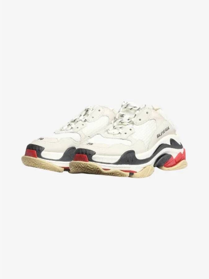 Balenciaga Vintage Pre-owned Leather sneakers White Dames