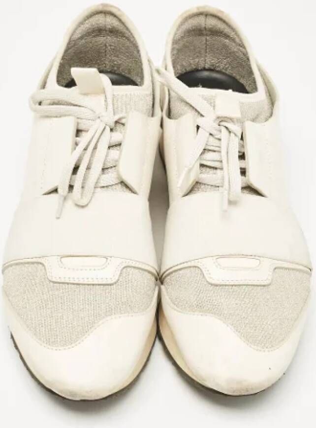 Balenciaga Vintage Pre-owned Leather sneakers White Dames