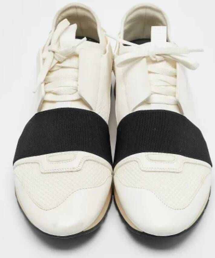 Balenciaga Vintage Pre-owned Leather sneakers White Dames