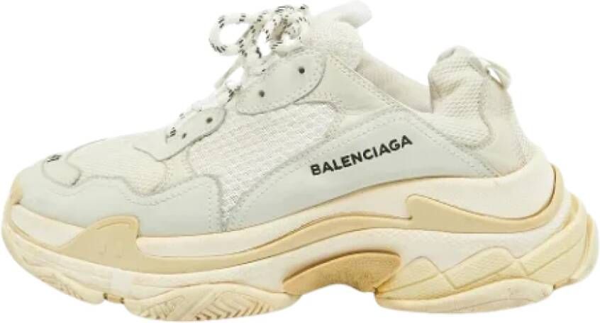 Balenciaga Vintage Pre-owned Leather sneakers White Heren