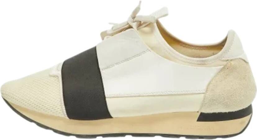 Balenciaga Vintage Pre-owned Leather sneakers White Heren