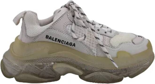 Balenciaga Vintage Pre-owned Plastic sneakers Beige Dames