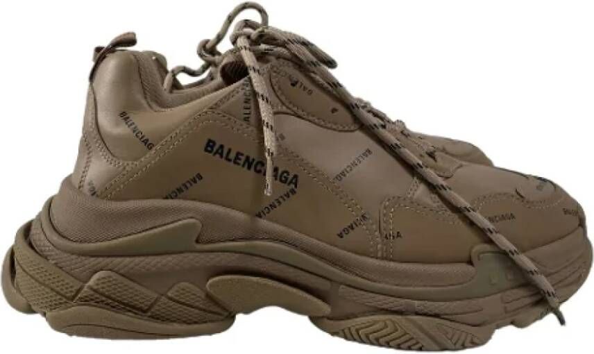 Balenciaga Vintage Pre-owned Plastic sneakers Beige Heren