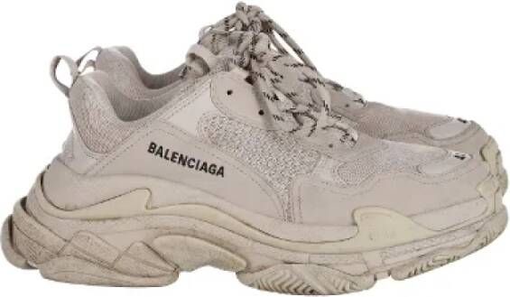 Balenciaga Vintage Pre-owned Polyester sneakers Beige Dames