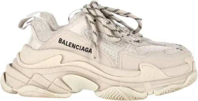 Balenciaga Vintage Pre-owned Polyester sneakers Beige Dames