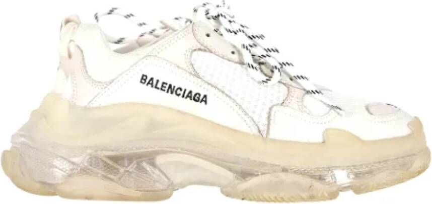 Balenciaga Vintage Pre-owned Polyester sneakers Beige Dames