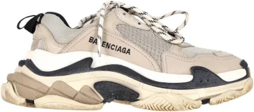 Balenciaga Vintage Pre-owned Polyester sneakers Beige Dames