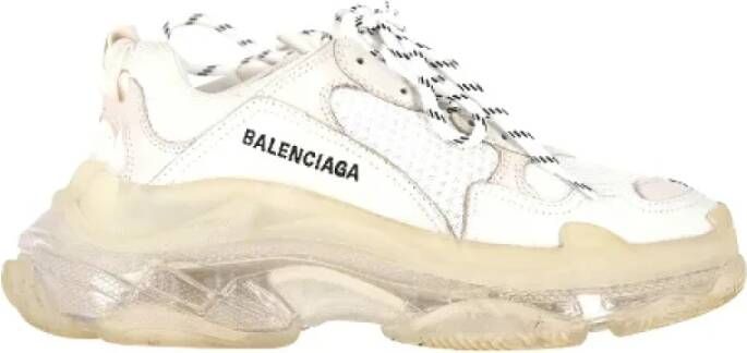 Balenciaga Vintage Pre-owned Polyester sneakers Beige Dames