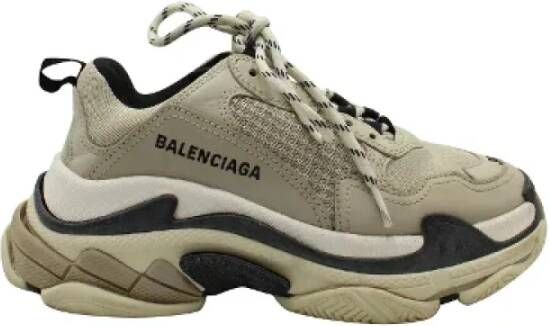 Balenciaga Vintage Pre-owned Polyester sneakers Beige Dames