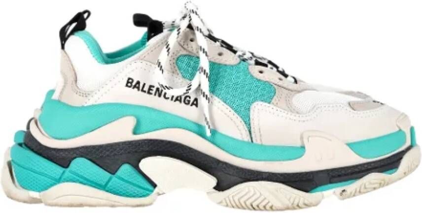 Balenciaga Vintage Pre-owned Polyester sneakers Blue Dames