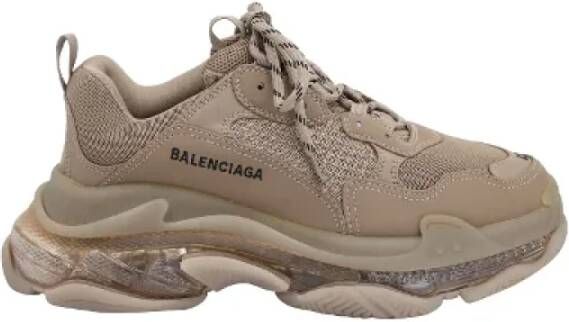 Balenciaga Vintage Pre-owned Polyester sneakers Brown Dames