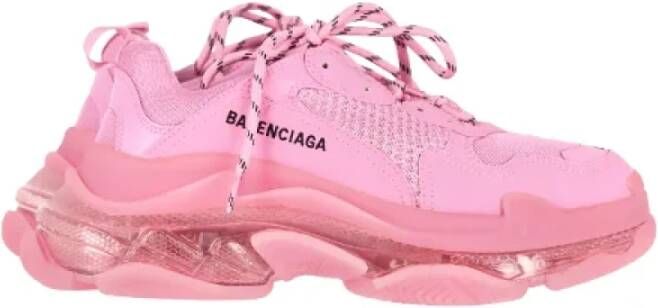Balenciaga Vintage Pre-owned Polyester sneakers Pink Dames