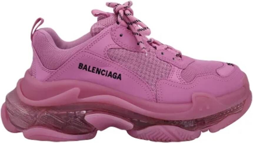 Balenciaga Vintage Pre-owned Polyester sneakers Pink Dames