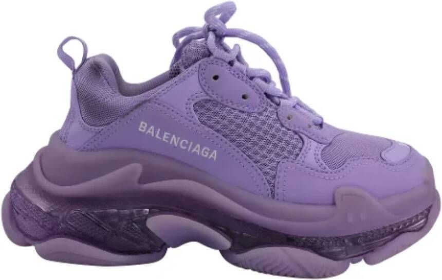 Balenciaga Vintage Pre-owned Polyester sneakers Purple Dames