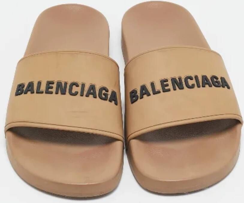 Balenciaga Vintage Pre-owned Rubber sandals Beige Dames