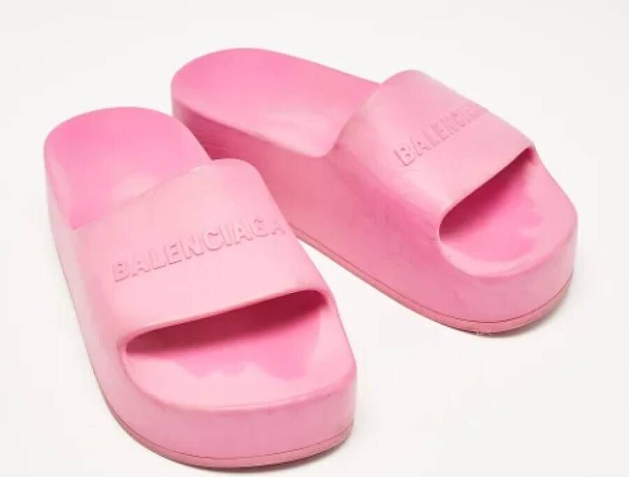 Balenciaga Vintage Pre-owned Rubber sandals Pink Dames