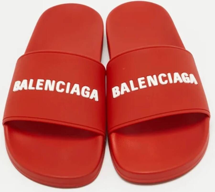 Balenciaga Vintage Pre-owned Rubber sandals Red Heren