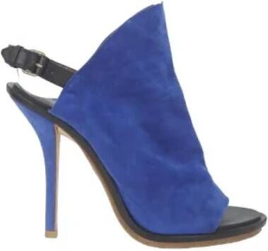 Balenciaga Vintage Pre-owned Suede heels Blue Dames