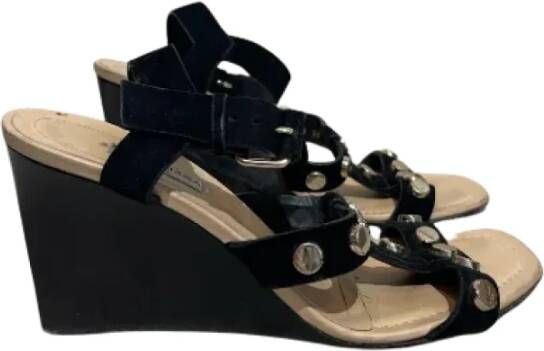 Balenciaga Vintage Pre-owned Suede sandals Black Dames