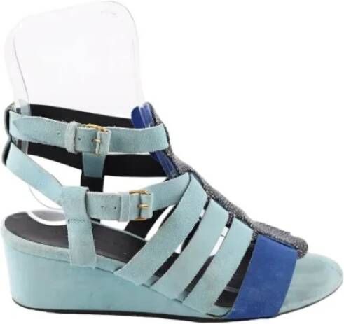 Balenciaga Vintage Pre-owned Suede sandals Blue Dames