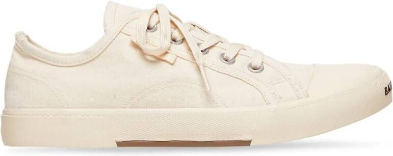 Balenciaga Witte Low Top Sneaker met Logo White Dames